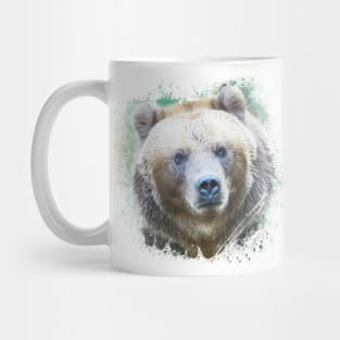 Brown Bear Grizzly Animal Wild Life Jungle Nature Free Adventure Watercolor Mug